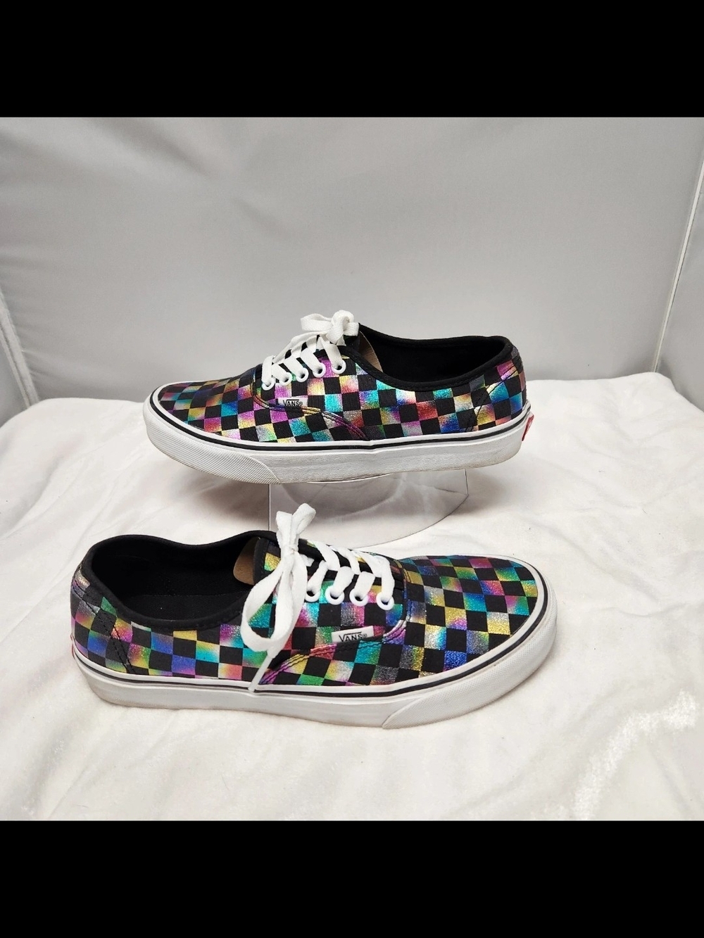 Vans Multicolor Iridescent Checkerboard Low-Top Sneakers - Picture 3 of 7